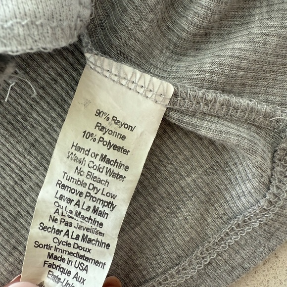 Brandy Melville Grey Spaghetti Strap Tie up Top - Picture 4 of 6